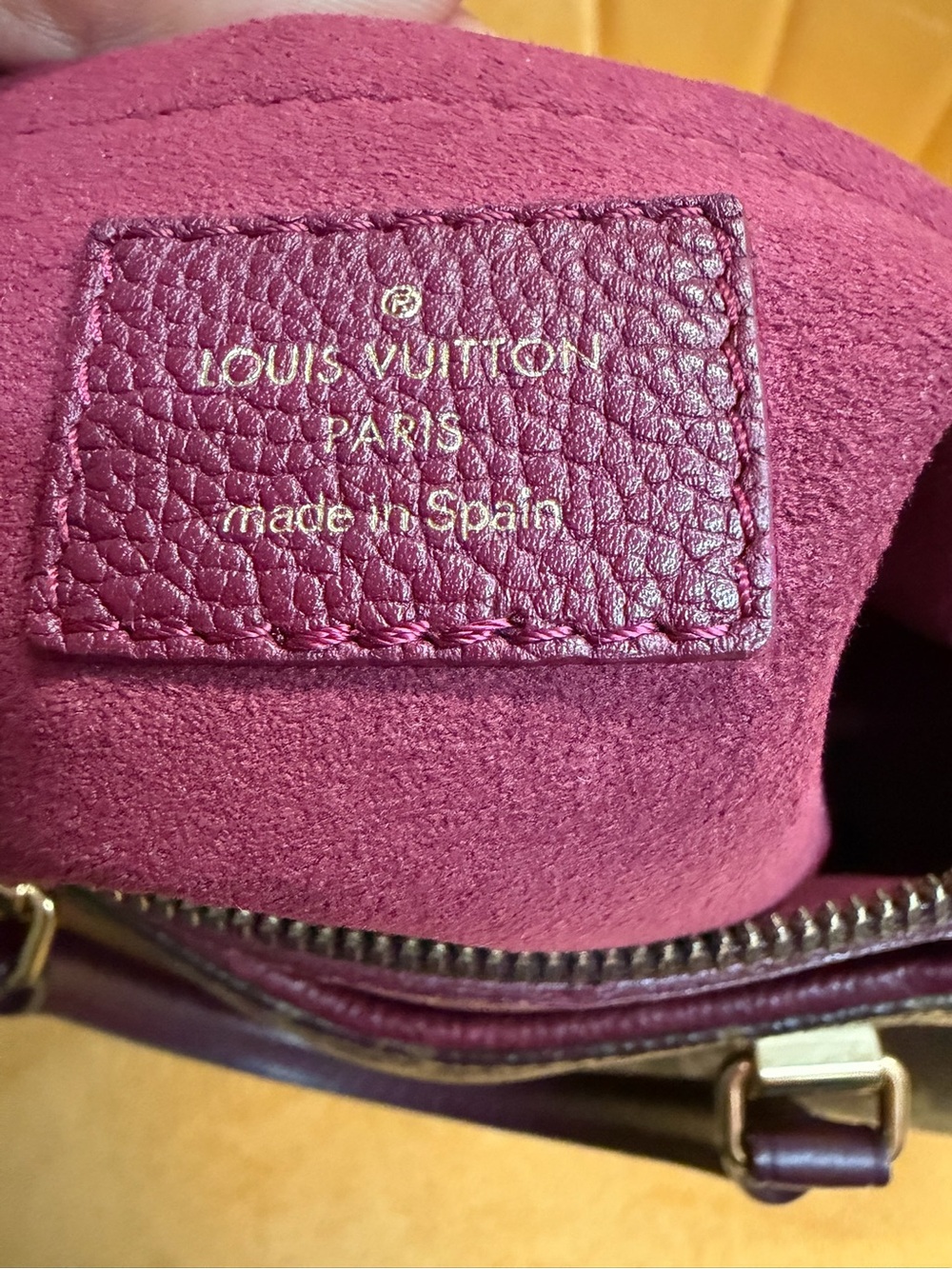 Louis Vuitton Monogram Canvas Plum Trim Top-Handle Satchel - Picture 13 of 13
